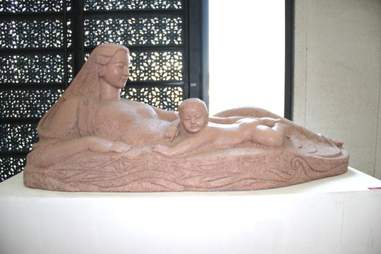 国家博物馆藏 石雕 母子