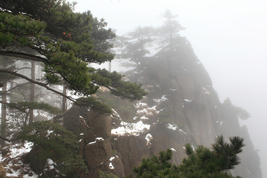 黄山冬景