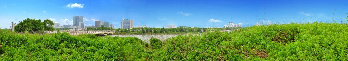 上海滴水湖西岸全景之河桥 高清