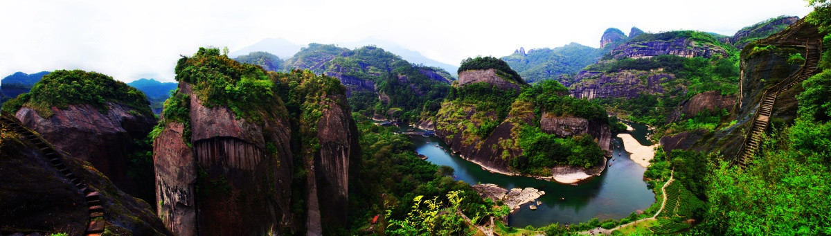 武夷山九曲溪全景图