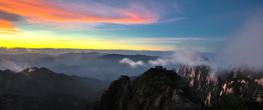 黄山日出美景