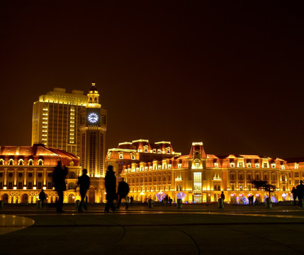 天津津湾广场夜景