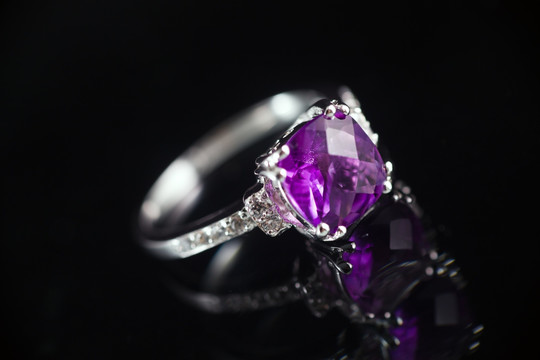 紫水晶戒指 指环