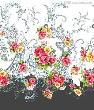 女裝定位花型