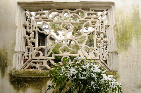 苏州网师园雪景