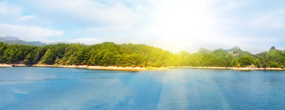 山水风景 大金湖全景（合层）