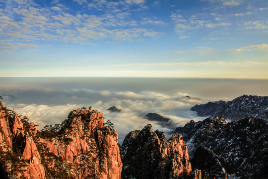 黄山瀑布云 黄山云海 黄山风光（高清全画幅）