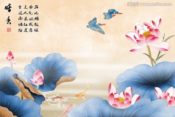 寫(xiě)真電視背景墻 暗香