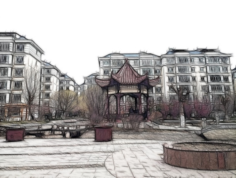 裝飾畫(huà)小區(qū)