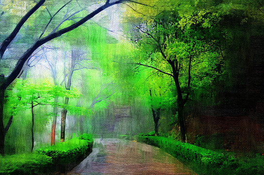 油畫 風景油畫 無框畫 抽象畫