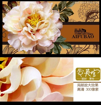 牡丹花 卡片 賀卡