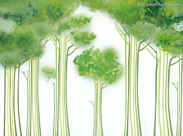 電視背景墻 樹林