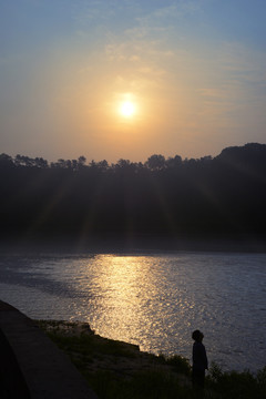 乐山岷江日出