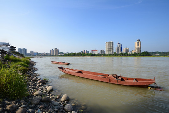 乐山大渡河城市景观