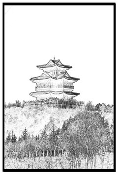 室內(nèi)裝飾畫亭子