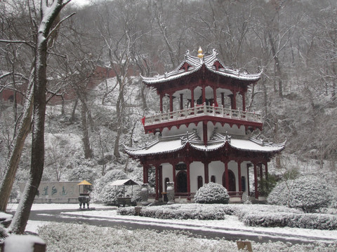 滁州琅琊寺钟楼飞雪