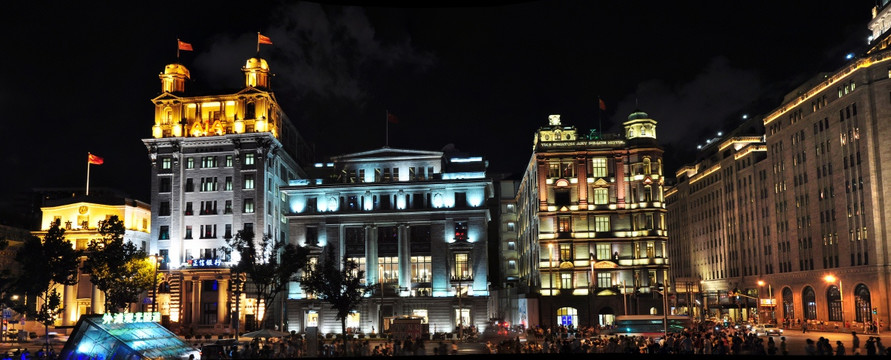 上海外滩建筑夜景