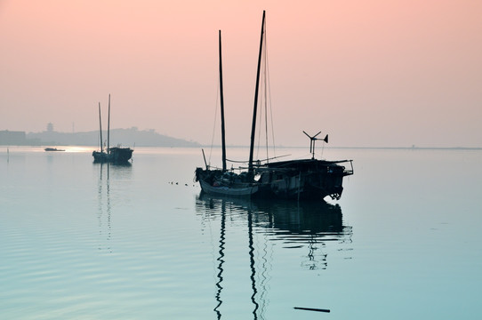 太湖日落美景