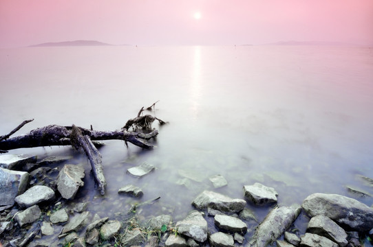 太湖日落美景