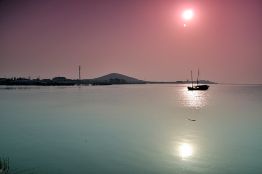 太湖日落美景