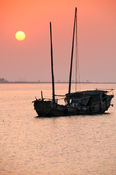 太湖日落美景