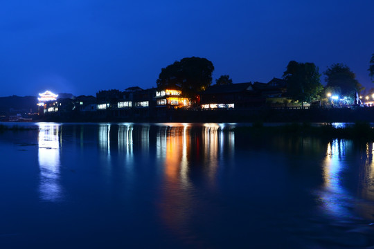 黄龙溪古镇夜景