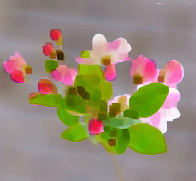 抽象畫 鮮花