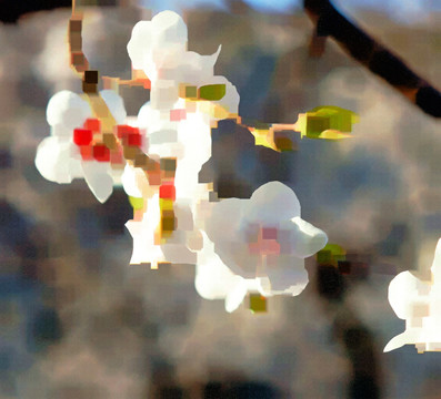 抽象畫 鮮花