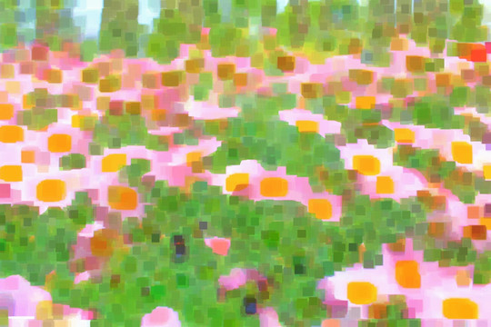 抽象畫 鮮花
