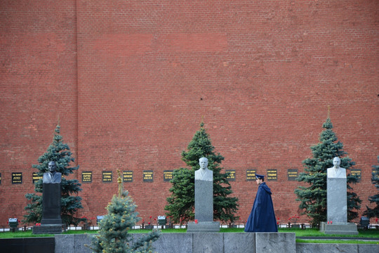克里姆林宫红墙下前苏联领导人墓