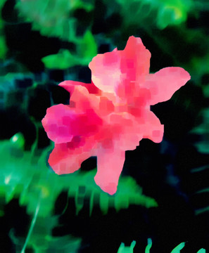 抽象畫 鮮花