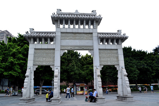 石雕 牌坊 艺术品 陈家祠