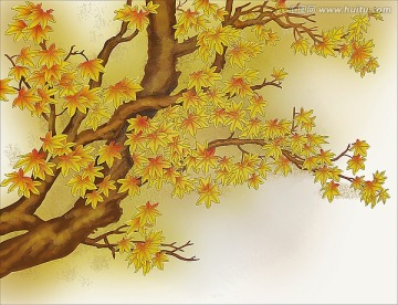 大型壁画写真 枫树
