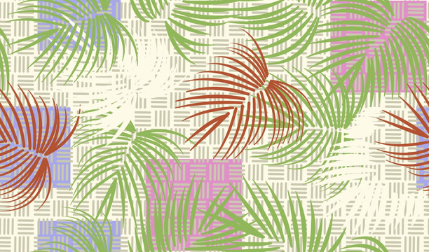 幾何圖案 花草圖