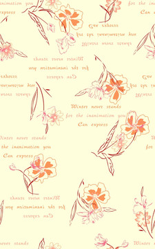 欧式图案 英文 花卉