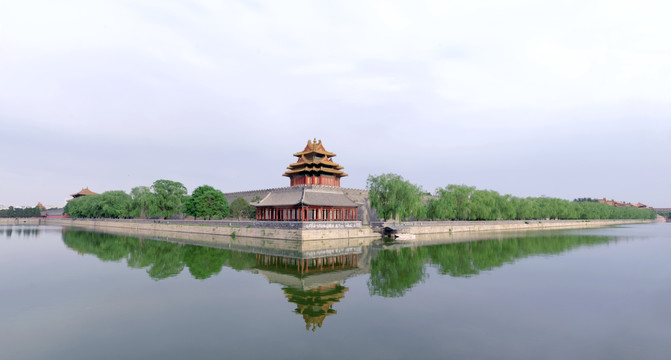 北京故宫博物院角楼全景