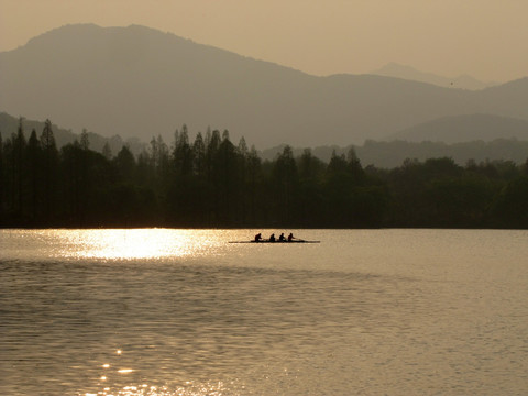 杭州西湖 夕阳西下