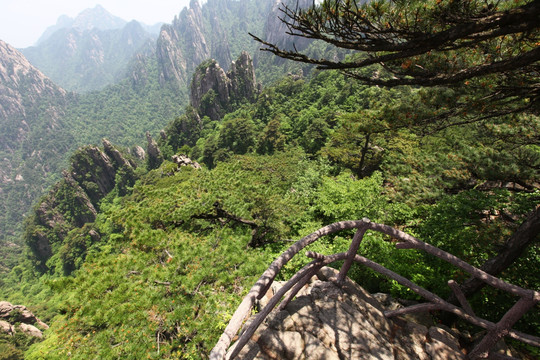 黄山 奇石 悬崖 峭壁