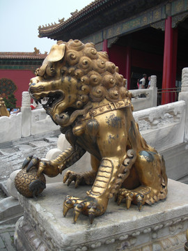 故宫狮子雕塑