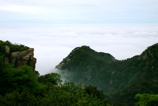 泰山 天空  云海  山脉