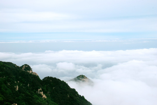 泰山 天空  云海  泰山云海