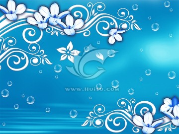 浮雕藍(lán)色背景