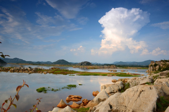 高原湖泊 海峰湿地