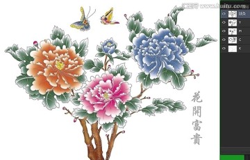 花开富贵 牡丹花