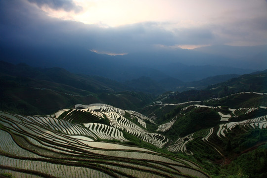 广西龙胜梯田风光