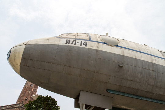 越南军事博物馆 飞机机头局部