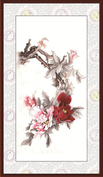 花卉 國畫 牡丹（未分層）