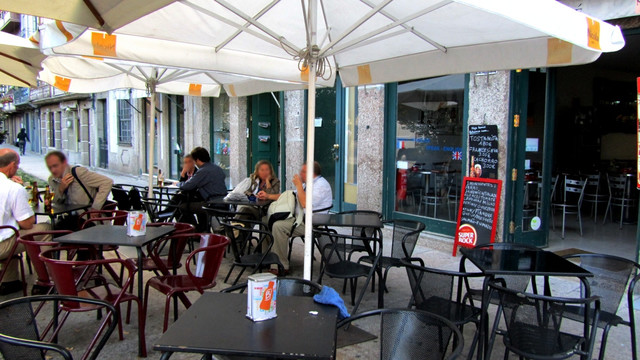 葡萄牙风光 街边咖啡厅