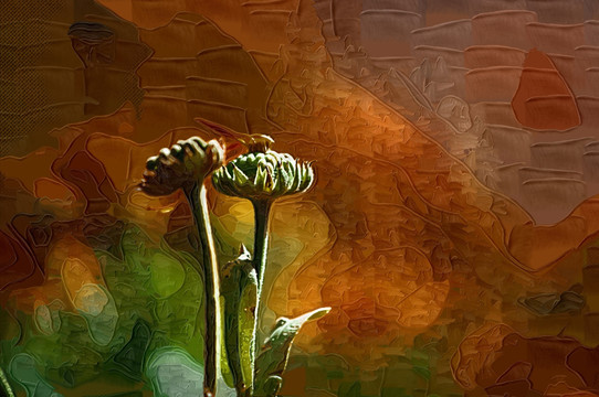花包裝飾畫