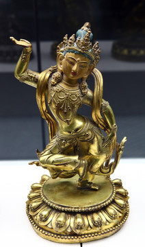 铜鎏金舞蹈佛像